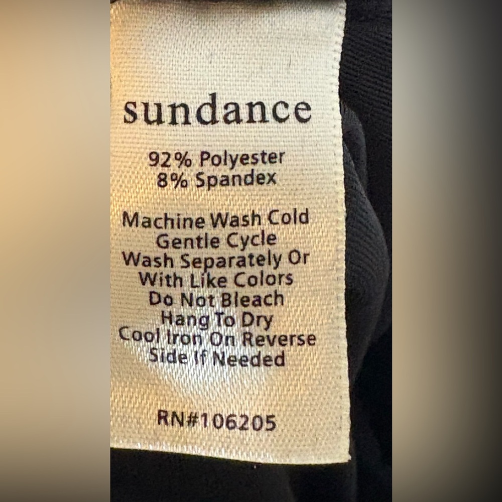 Sundance Black Velvet Long-Sleeve Wrap Top Large - Picture 9 of 9